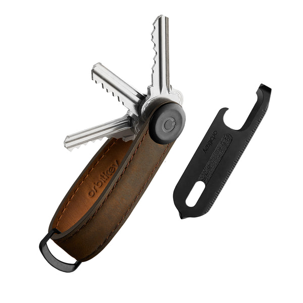 Key Organiser Crazy Horse Gift Set Oak Brown